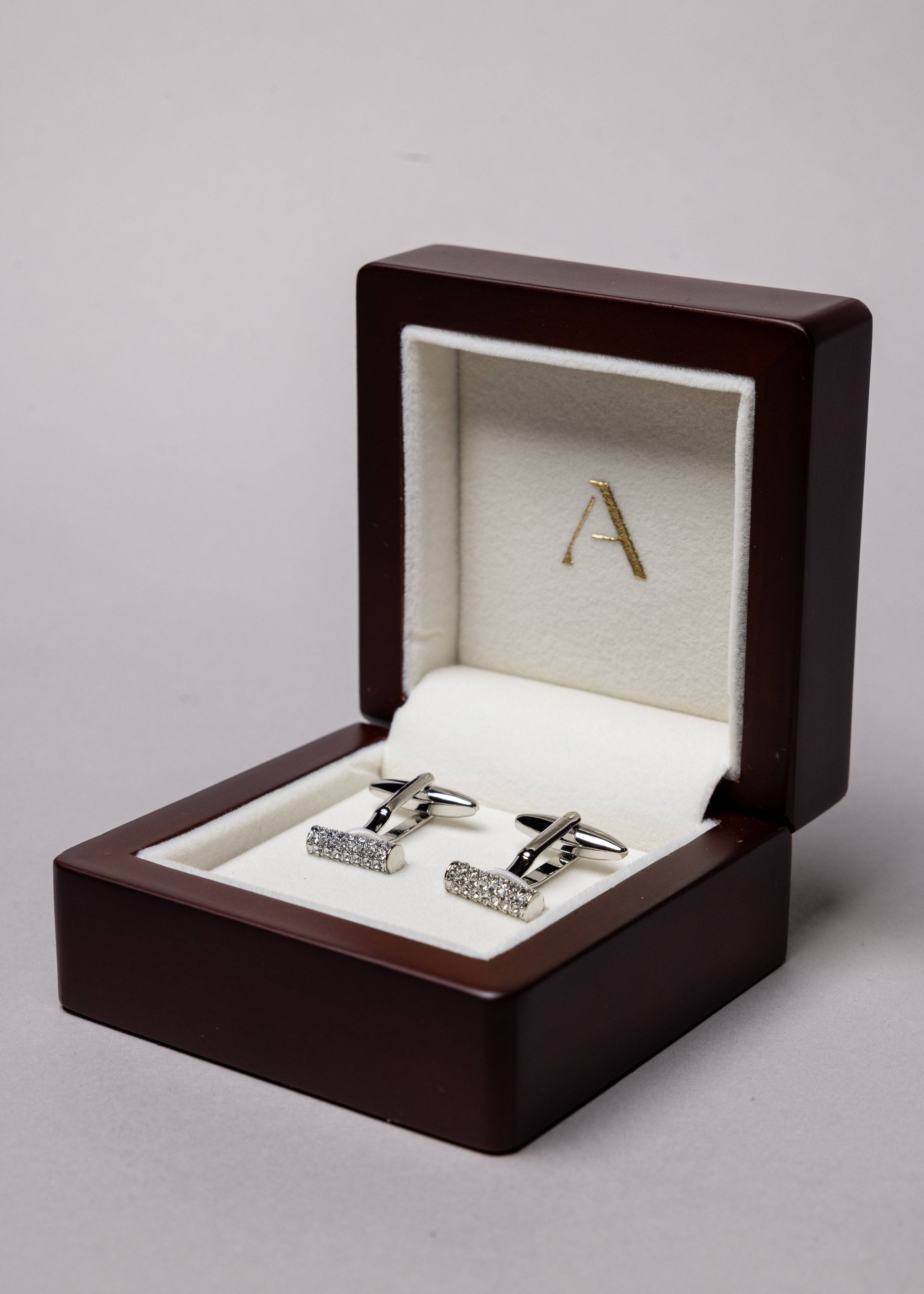 Swarovski Diamond Bar Cufflinks - Atica Man