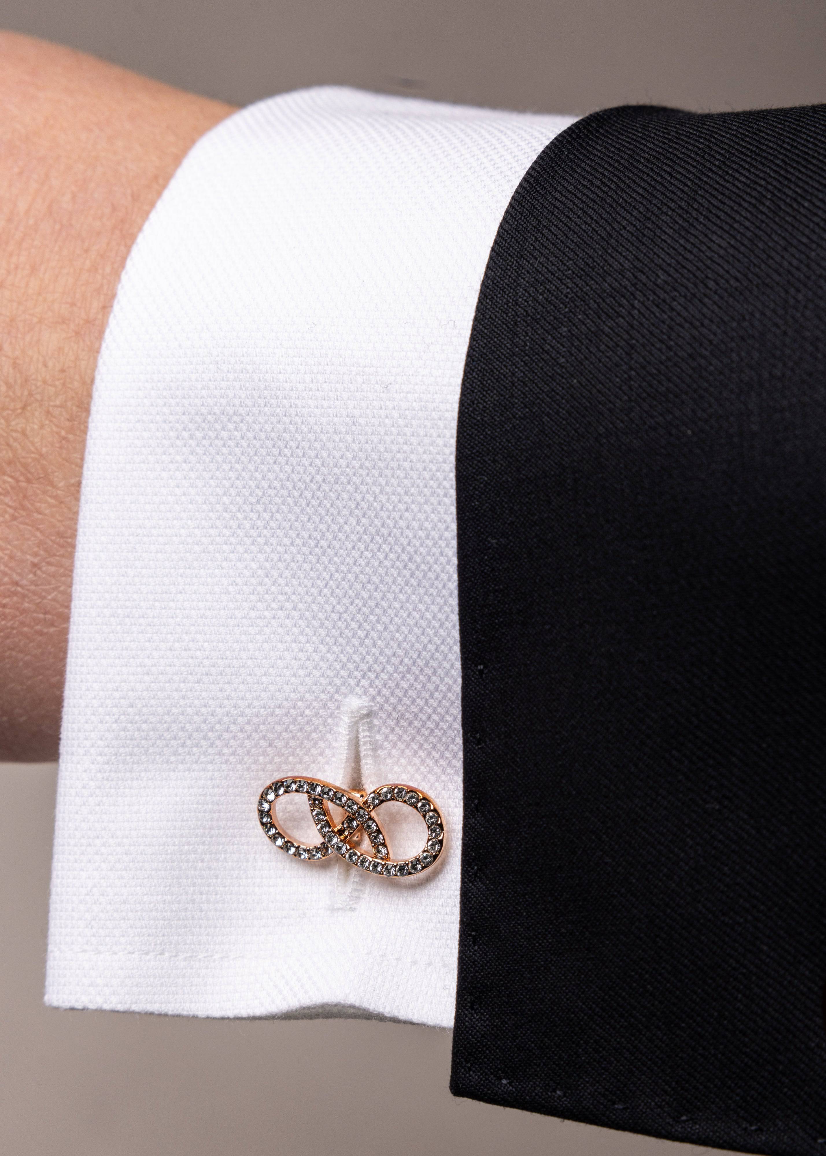 Swarovski Infinity Shaped Cufflinks - Atica Man