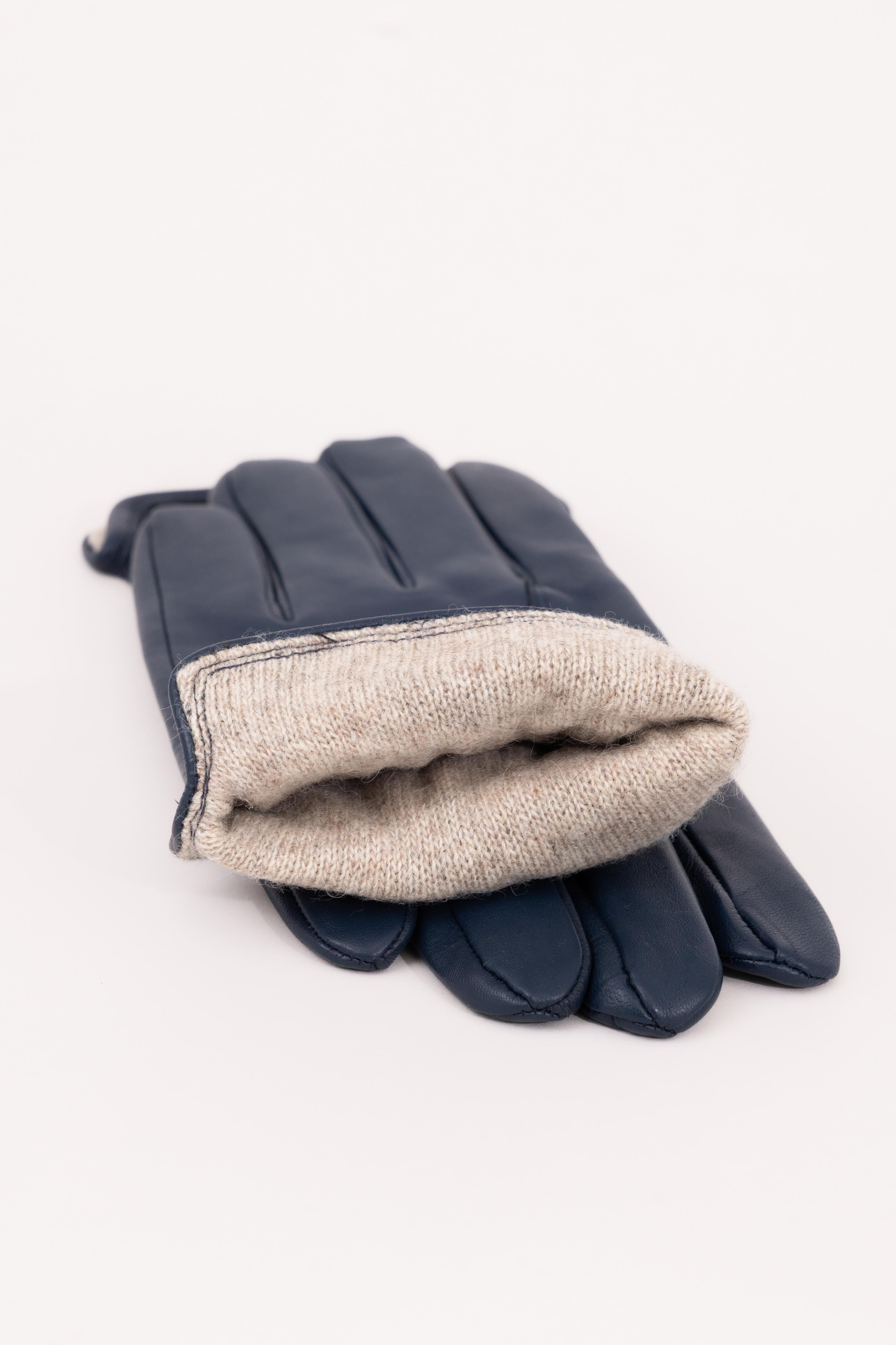 Men’s Nappa Leather Wool Lined Touchscreen Gloves - Atica Man