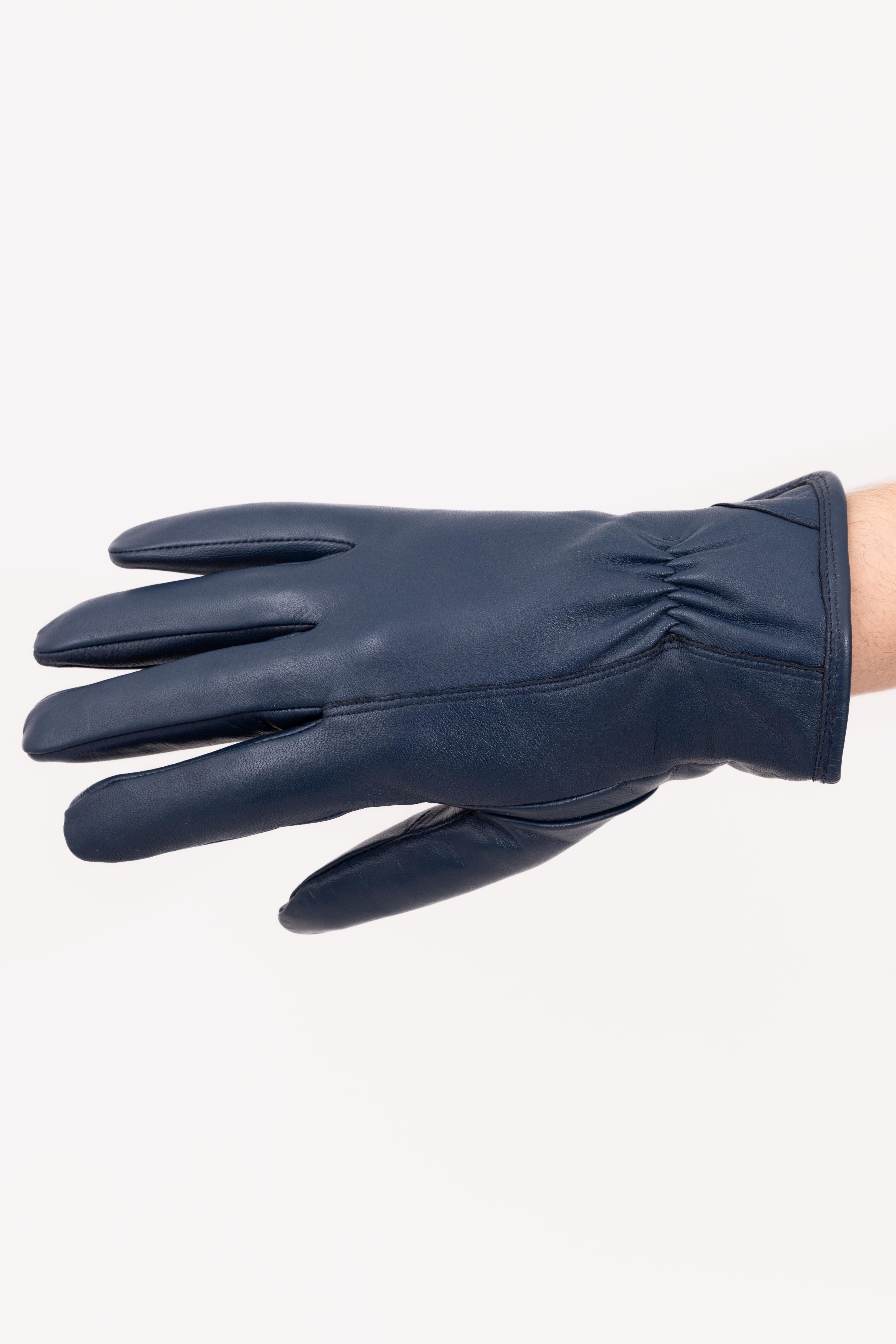 Men’s Nappa Leather Wool Lined Touchscreen Gloves - Atica Man