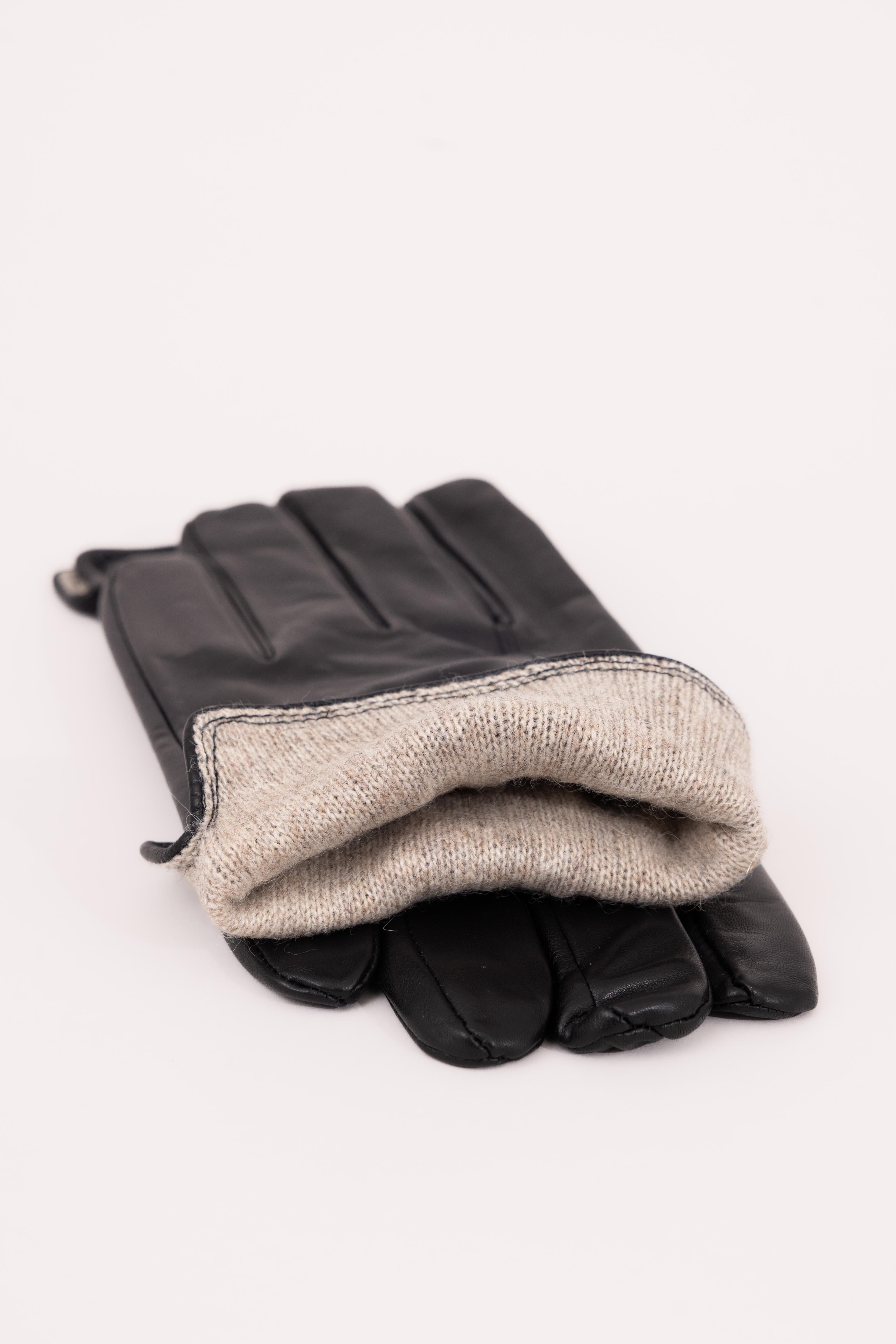 Men’s Nappa Leather Wool Lined Touchscreen Gloves - Atica Man