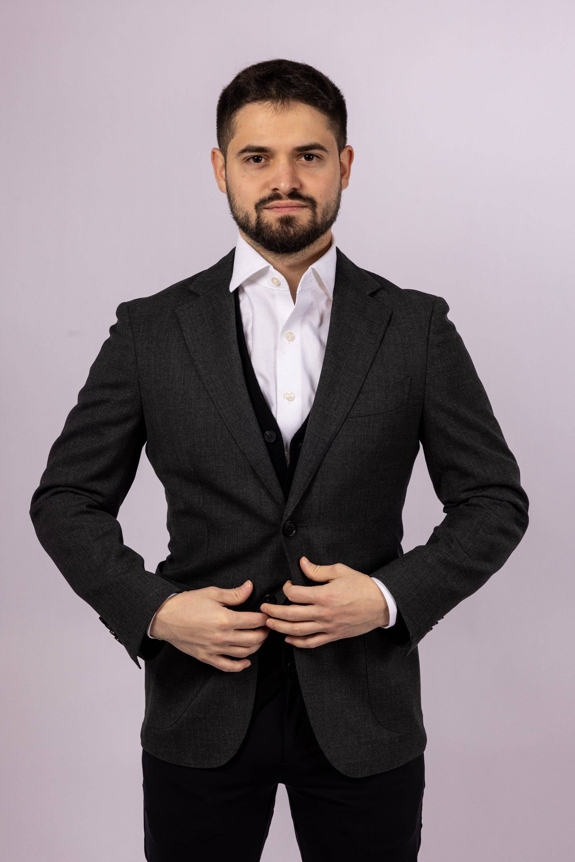 Cerruti Travel Blazer | Charcoal - Atica Man