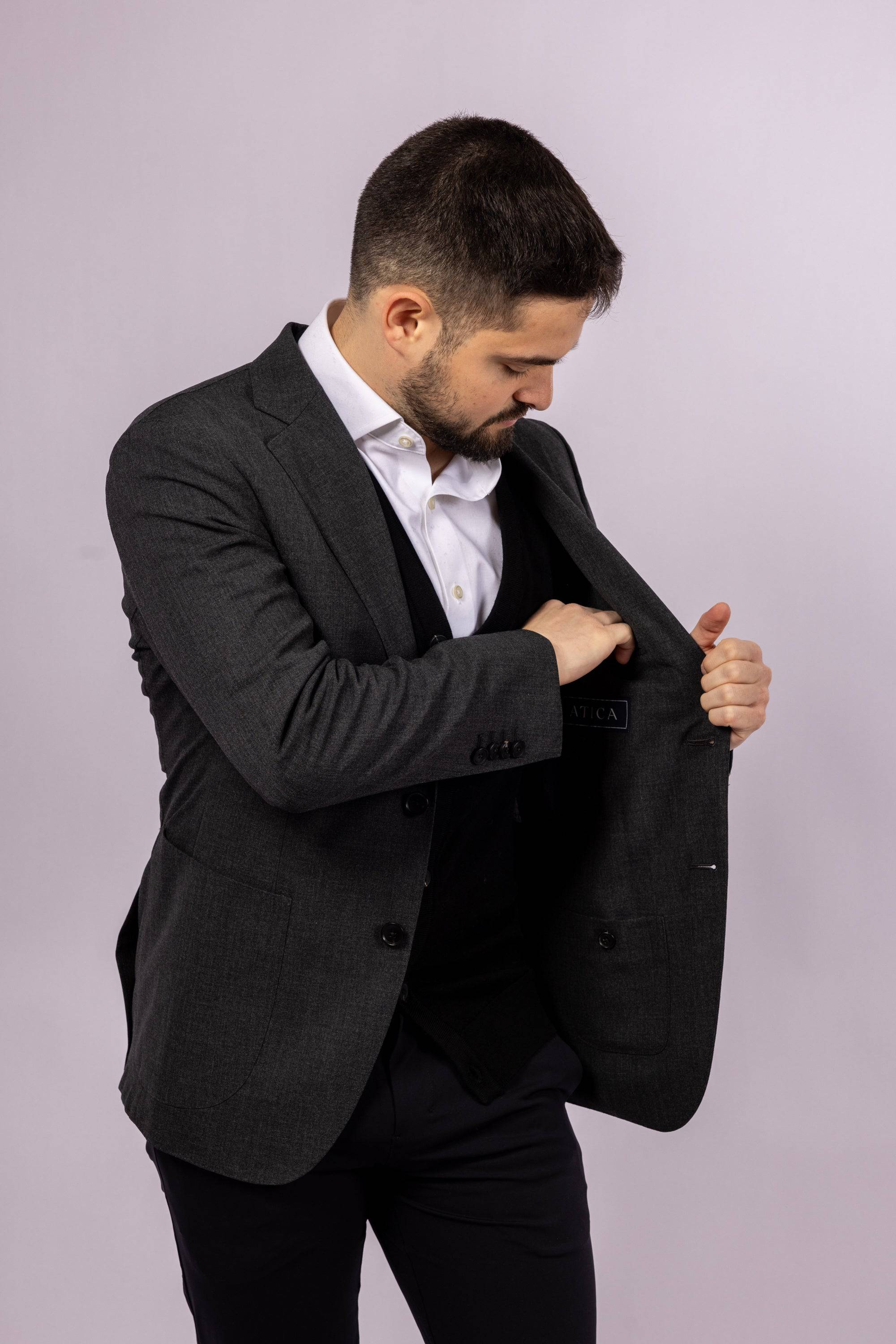 Cerruti Travel Blazer | Charcoal - Atica Man