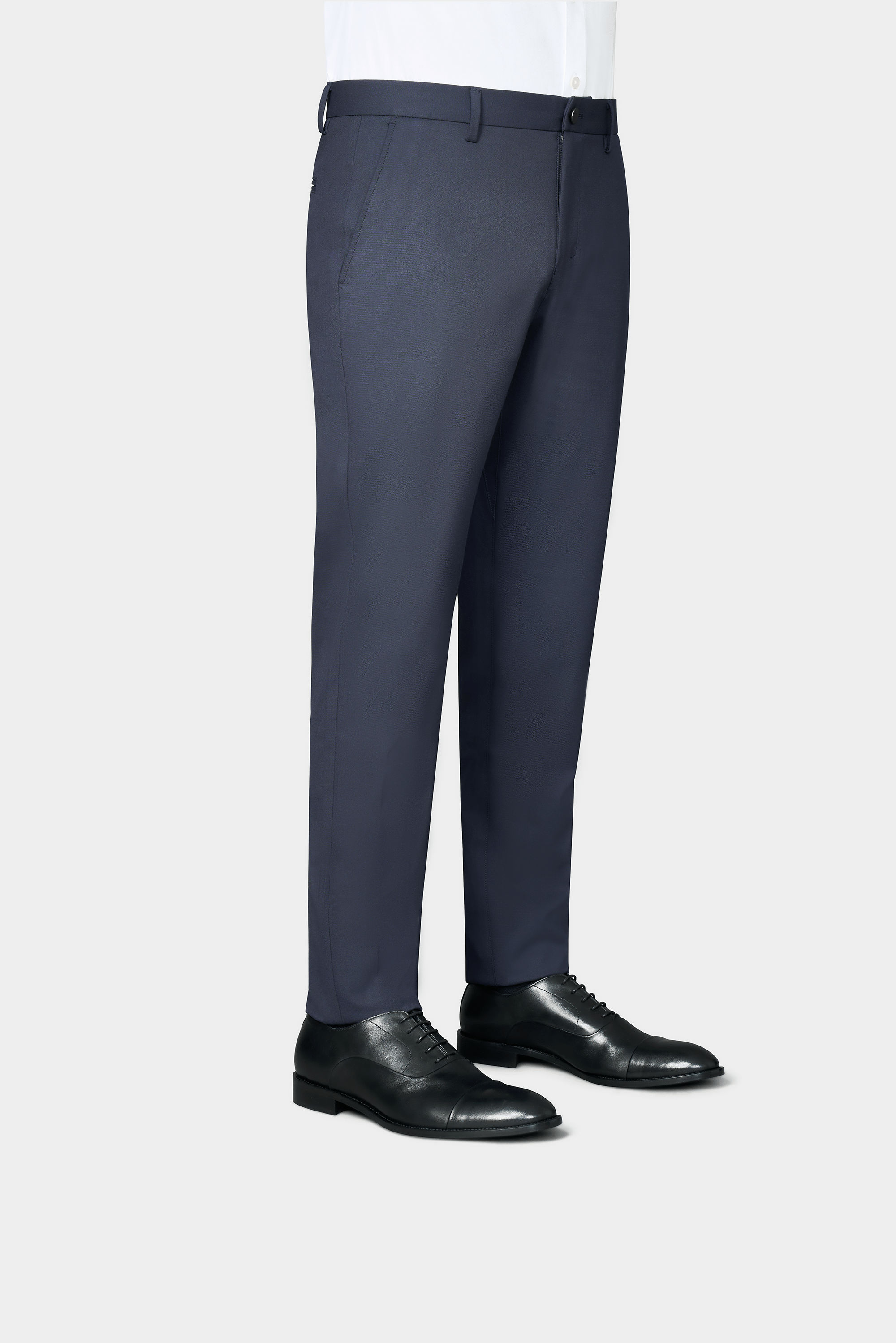 Blue Dress Pants – Yarn-Dyed Cotton, Non-Iron, Wrinkle-Resistant, Comfortable and Durable
